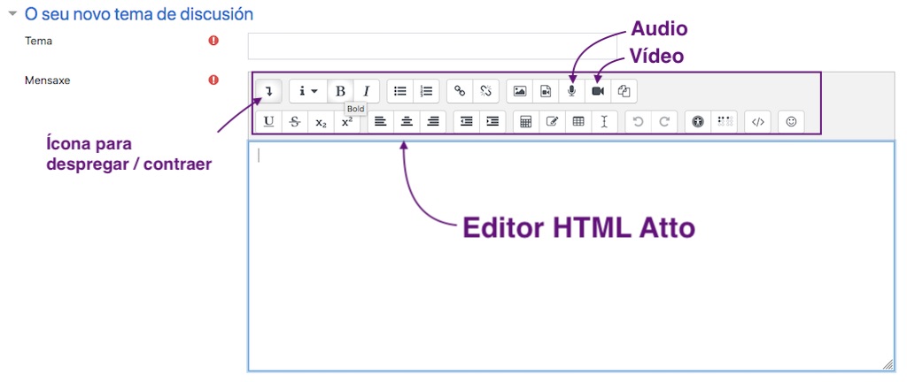 Editor HTML Atto