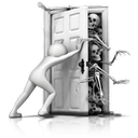 To have skeletons in your closet (or cupboard)