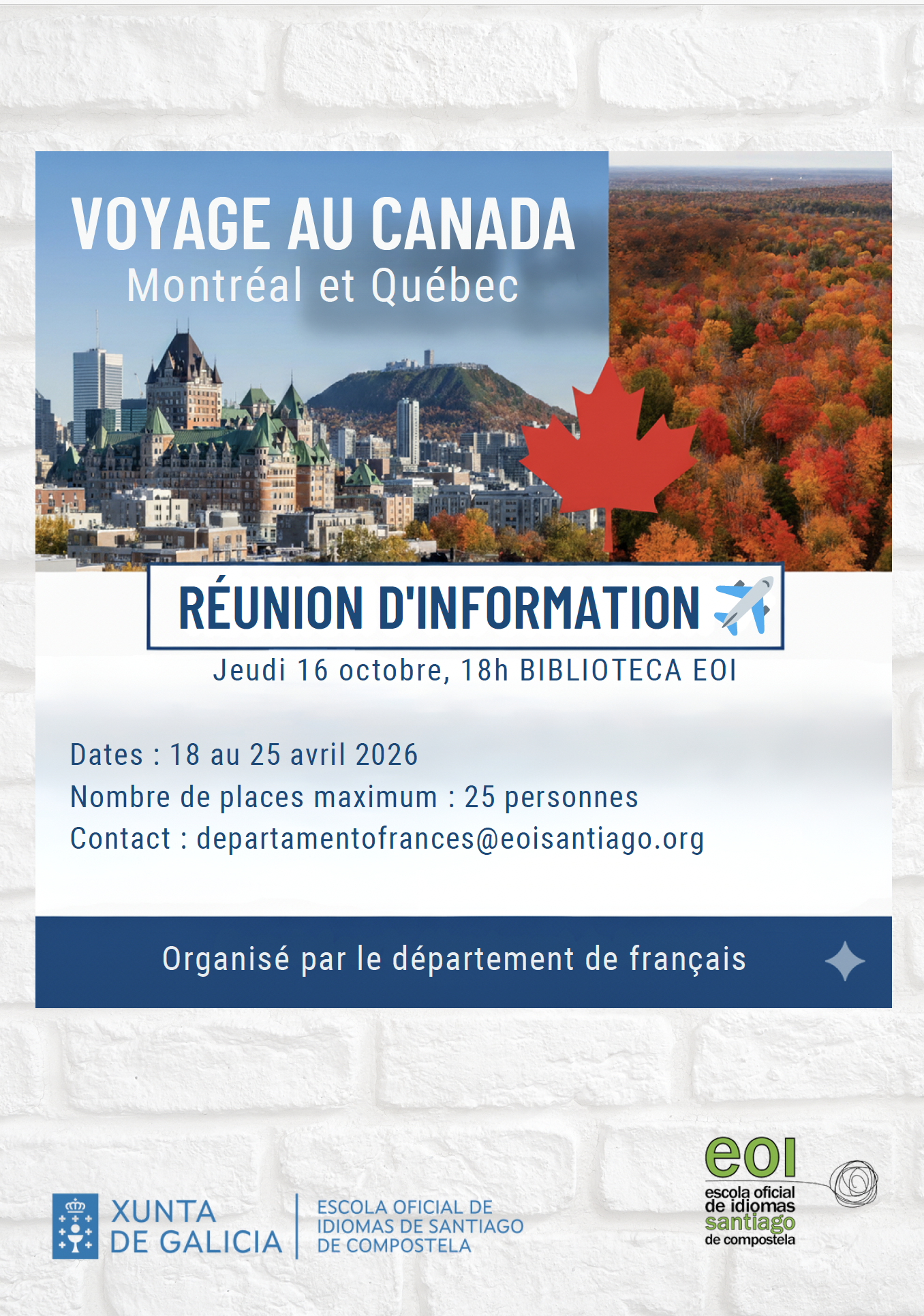 Affiche - Voyage au Canada