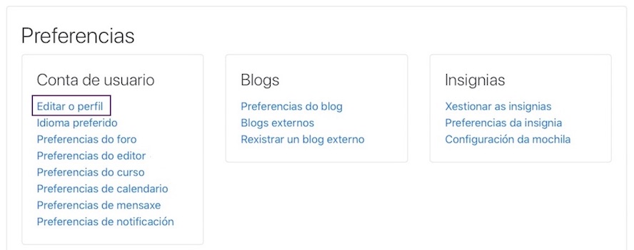 Editar perfil