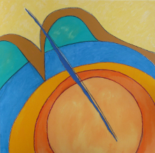 Alicia Gil. Pintura Paisaxe: Expansión Solar. CC BY-NC-SA 4.0.