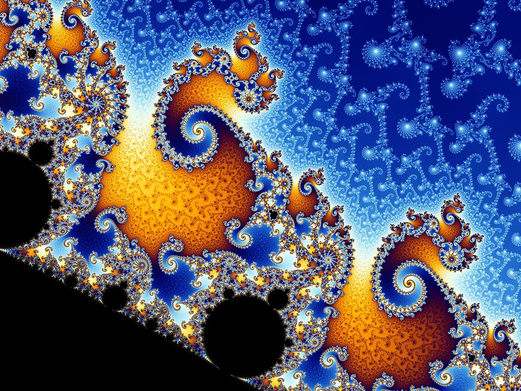 Link to Wikimedia. Double-spirals with satellites of second order. Created by Wolfgang Beyer with the program Ultra Fractal 3. CC BY-SA 3.0. New window opens.