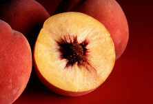 Autumn red peaches