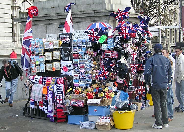 Souvenir stall in London