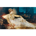Hans Makart's painting of Charlotte Wolter in Adolf  Wilbrandt's tragedy, Arria und Messalina.