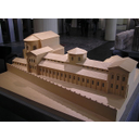 Scaled reconstruction of the roman Praetorium in Cologne, Germany. Remains of this building can be found underneath the townhall of Cologne.