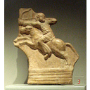 Parthian horseman, on display at the Palazzo Madama, Turin. Parthian horseman performing a Parthian shot.