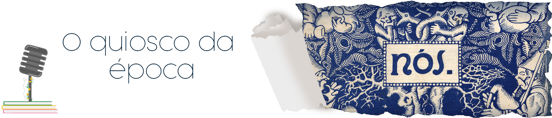 Portada de o quiosco. Inclúe a portada da revista Nós