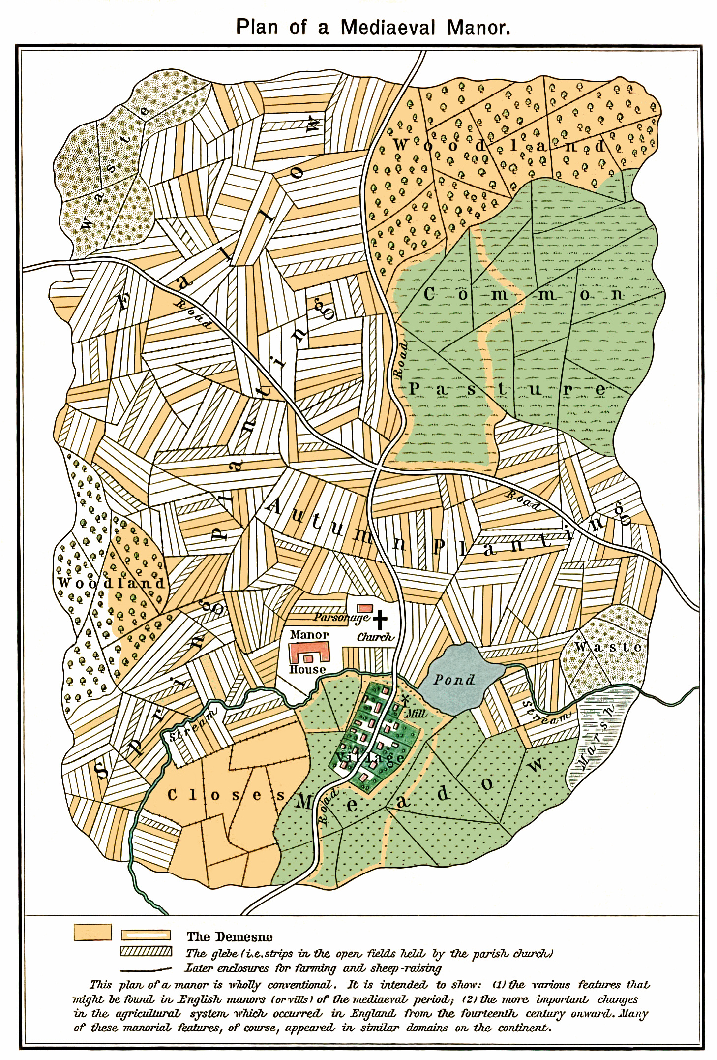 Plan mediaeval manor