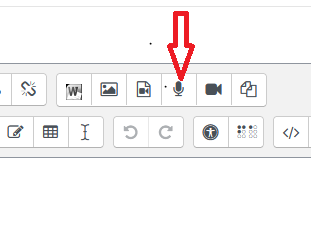 un microfono nell'editor