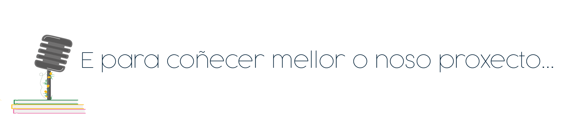 Cabeceira que enuncia que a continuación aparecen os botóns para acceder ás redes sociais do proxecto