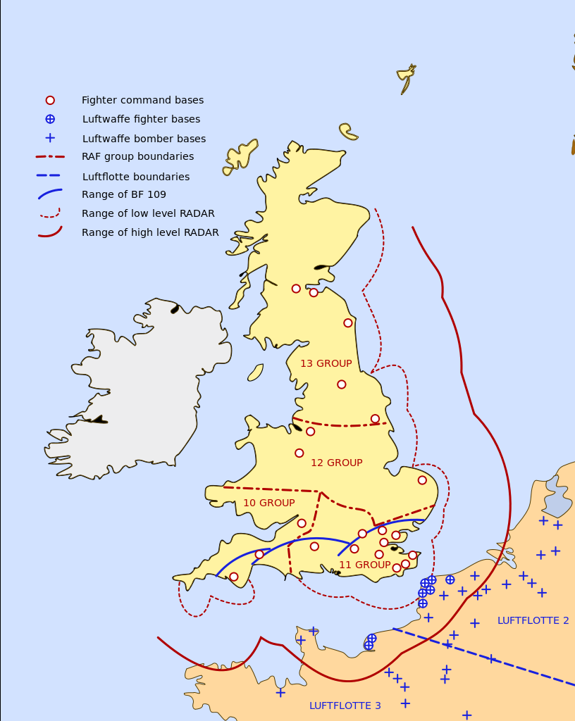 battle of Britain map