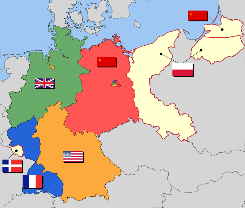 Map of Germany 1945