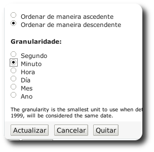 Criterio de ordenación