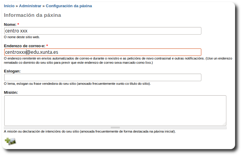 Información da Páxina Información da Páxina
