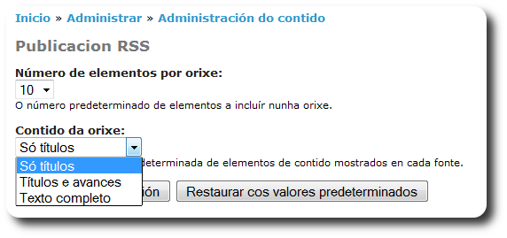 Publicación RSS Publicación RSS