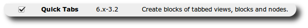 módulo Quick Tabs