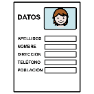 Pictograma datos personales