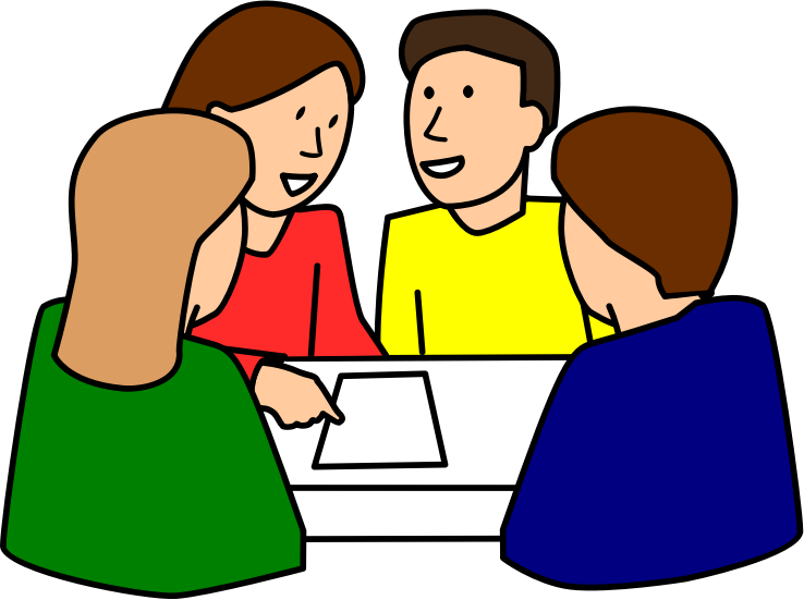 Estudantes traballando en equipo