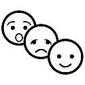 Ilustración con caras mostrando sentimientos