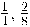 \frac{1}{4}, \frac{2}{8}