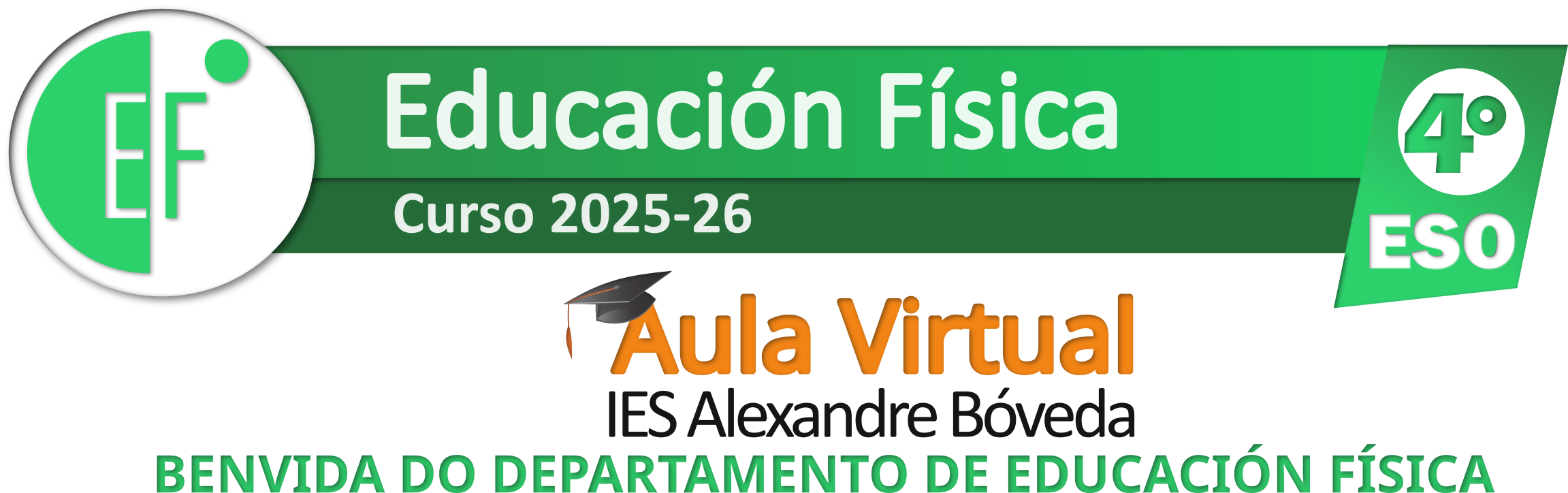 Portada Benvida Aula Virtual de Educación Física 4º ESO 