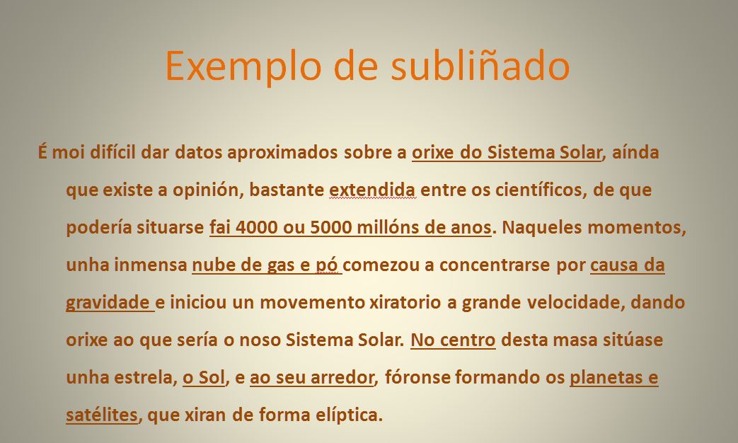 EXEMPLO SUBLIÑADO
