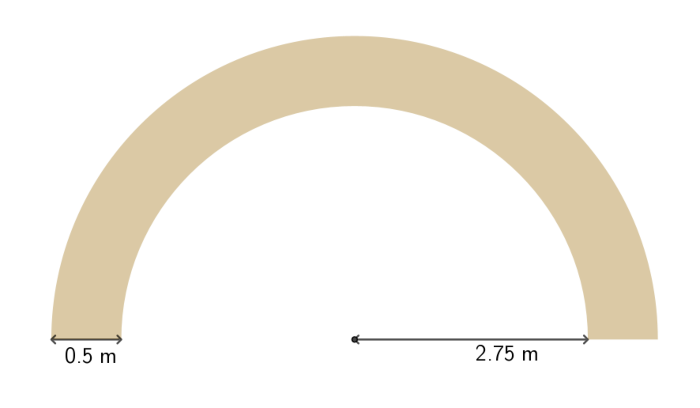 Dibujo de arco con medidas