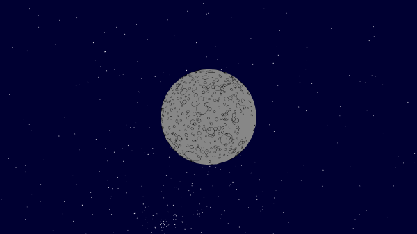 Representación 3D de la Luna