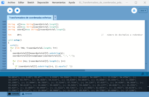 Lista de puntos en Processing