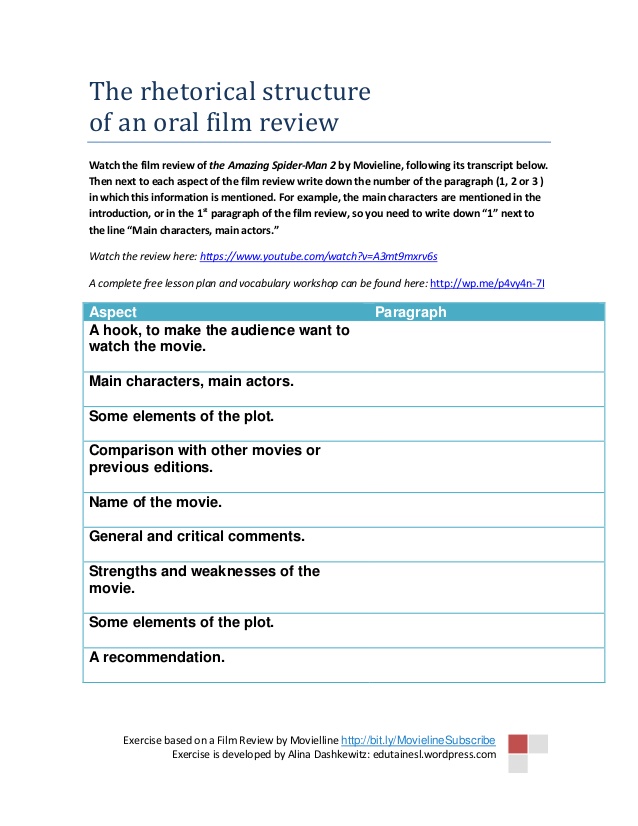 FILM REVIEW_STRUCTURE