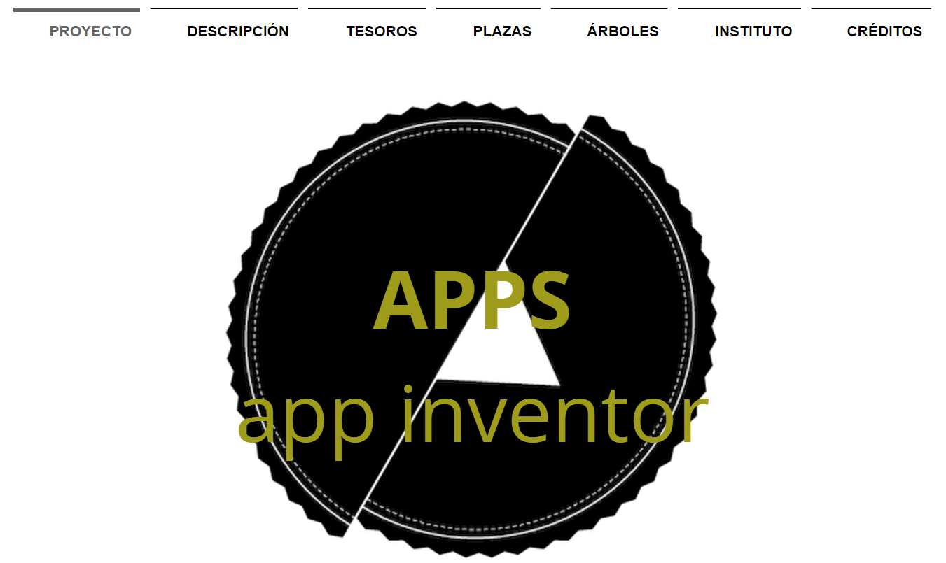 Páxina de inicio da web do proxecto Apps do Sánchez Cantón.