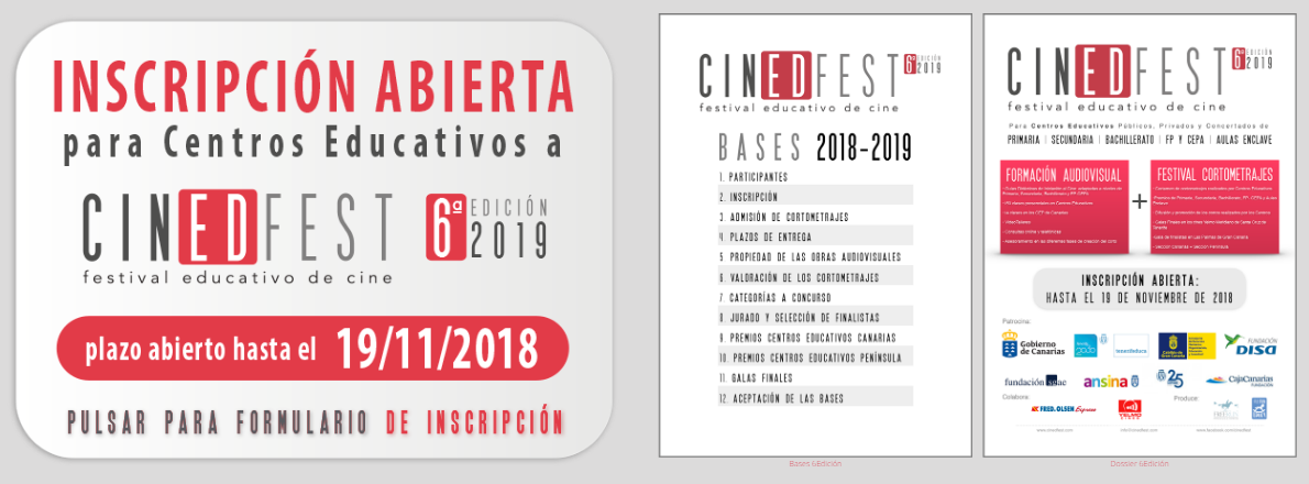 Imagen del Cartel del Concurso Escolar CINEDFEST