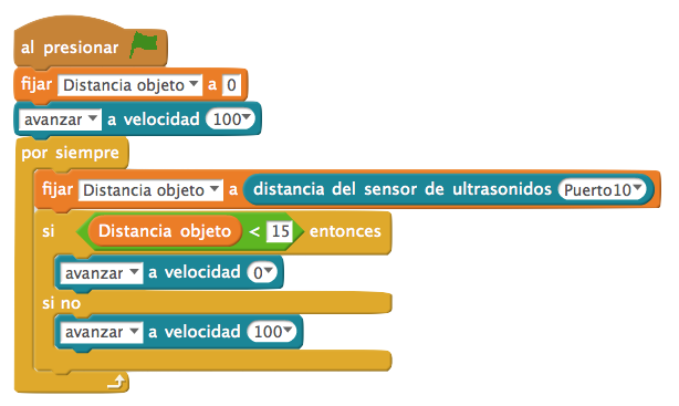 Programa sensor de ultrasonidos