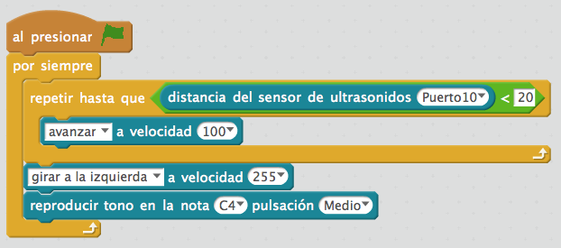 Programa que evita obstáculos
