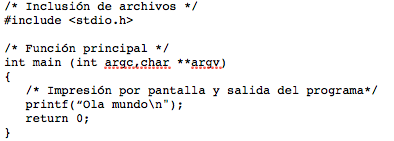 ola mundo c