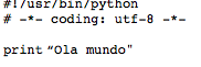 ola mundo python