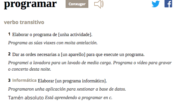definición de programar