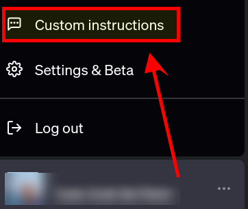 Acceso a las instrucciones personalizadas