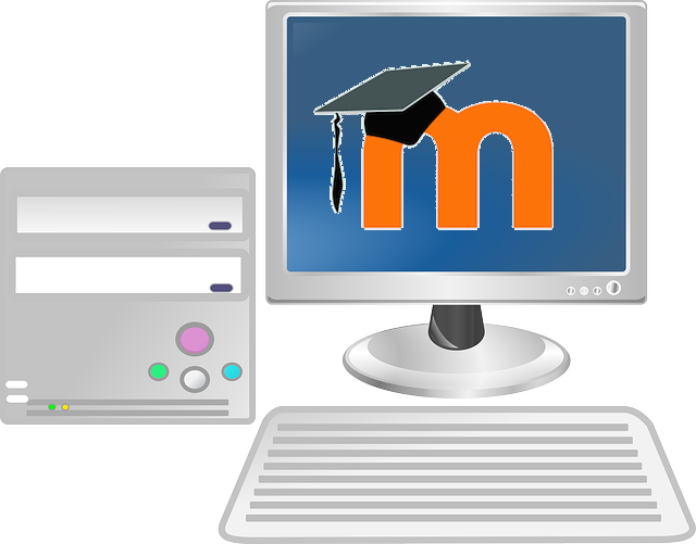 Computador con Moodle.