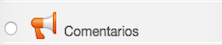 Engadir unha actividade ou un recurso:  Comentarios