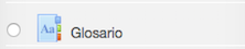 Engadir unha actividade ou un recurso: "Glosario"