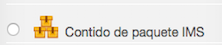 Engadir unha actividade ou un recurso: "Contido de paquete IMS"