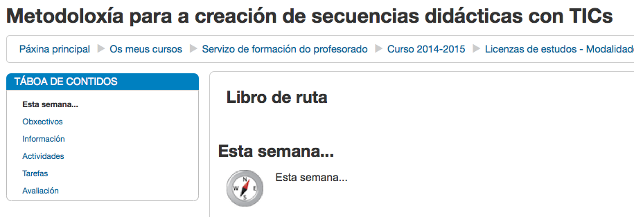 Libro de contidos, edición desactivada.