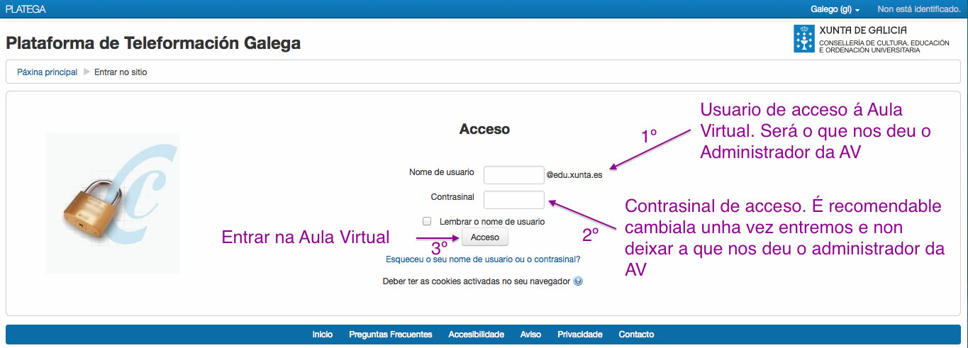 Acceso á Aula Virtual.