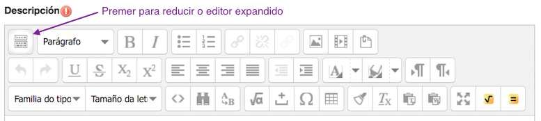 Editor de Textos Expandido de Moodle.