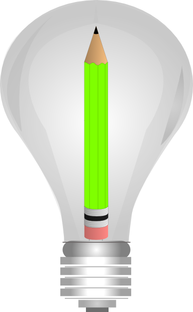 Bombilla con un l&aacute;piz en su interior