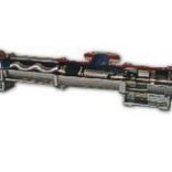 Foto de una bomba de tornillo helicoidal abierta por la parte superior viéndose el interior donde se aloja un tornillo muy estirado.