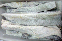 En la imagen aparecen lomos de bacalao desalado.