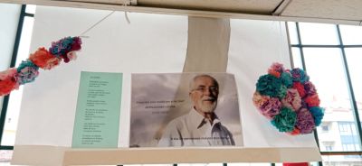 Detalle da nosa homenaxe a Bernardino Graña. 
